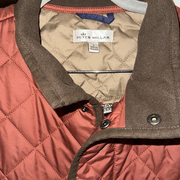 Peter Miller Rust Quilted Sleeveless Vest Size Large - Picture 8 of 9